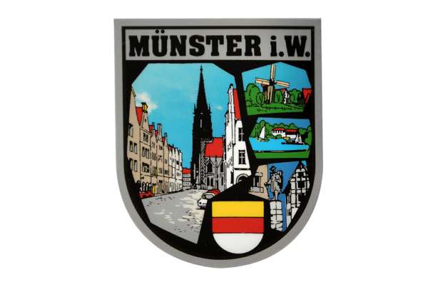 Aufkleber bunt - Münster Wappen - von Allem etwas