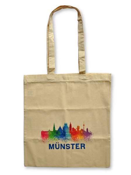 Stoffbeutel Skyline bunt