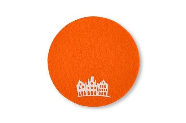 Untersetzer Filz rund Münster Häuser