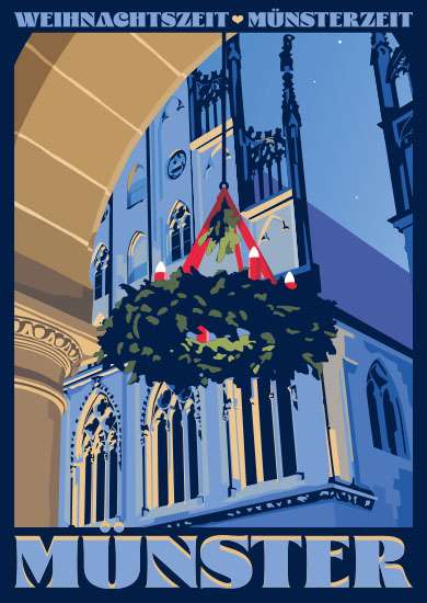 Postkarte Wentrup Weihnachtszeit Münsterzeit