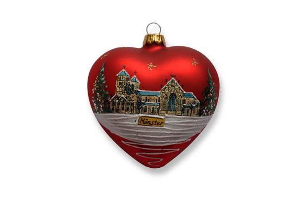 Weihnachtskugel Christbaumkugel HERZ Münster St.Paulus-Dom