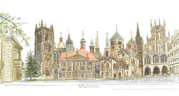 Postkarte Münster Ayobi