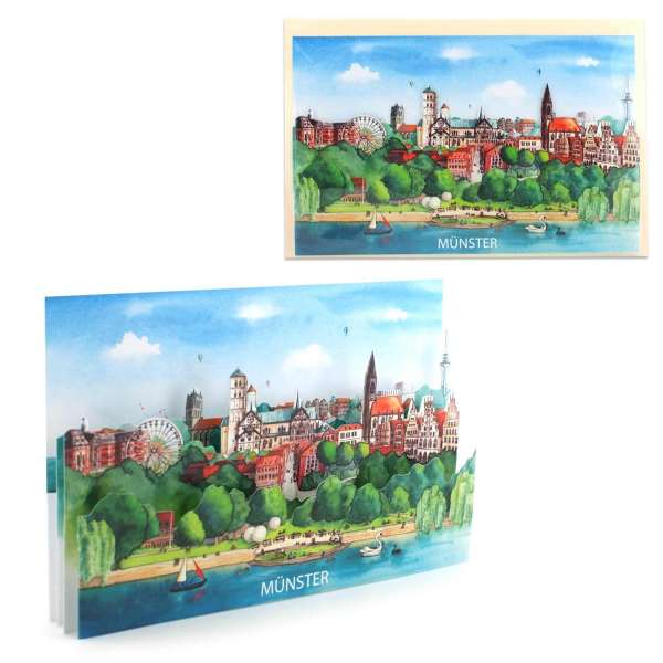 3D Aufstellbare Städtekarte – Münster