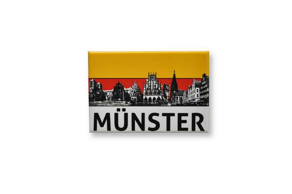 Magnet Stadtfarben Münster Silhouette