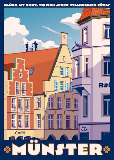 Postkarte Wentrup Münster Glück