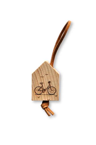 Schlüsselanhänger Fahrrad Holz