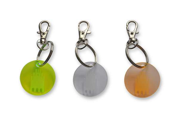 Schlüsselanhänger Acryl rund