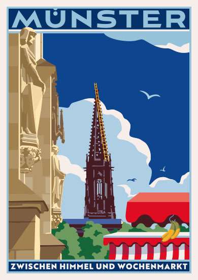 Postkarte Wentrup Zwischen Himmel und Wochenmarkt