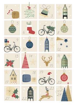 Postkarte Adventskalender mmm